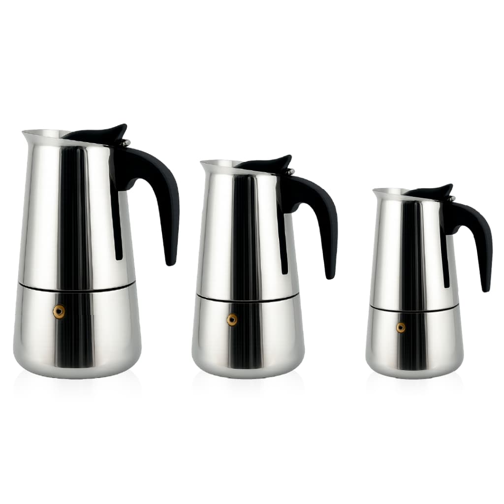Cafeteira Expresso Italiana 600ml Aço Inox  Faz até 12 Xícaras de Café