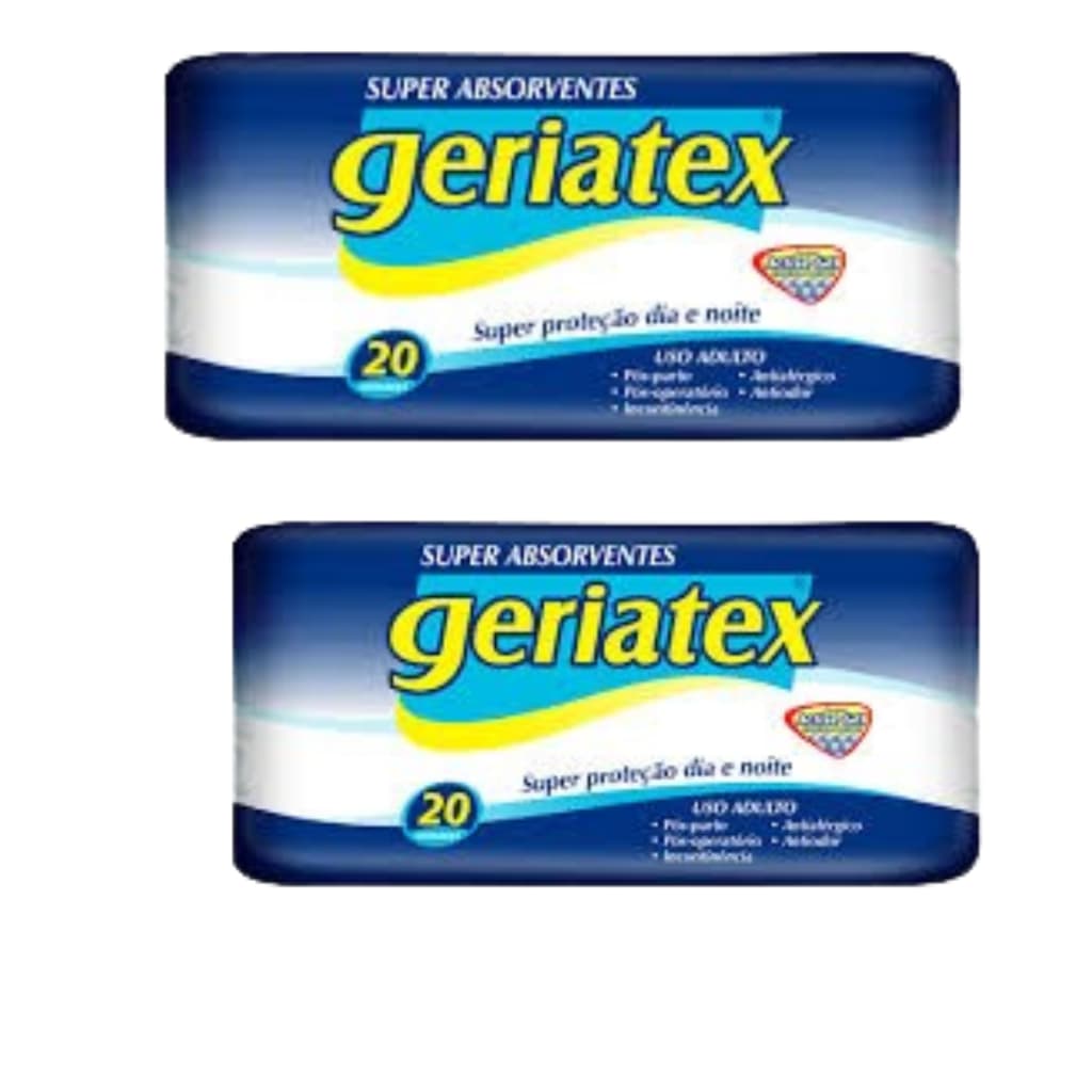 Promoção 2 Absorvente Descartável Geriatrico Unissex Geriatex C/20 Unidades