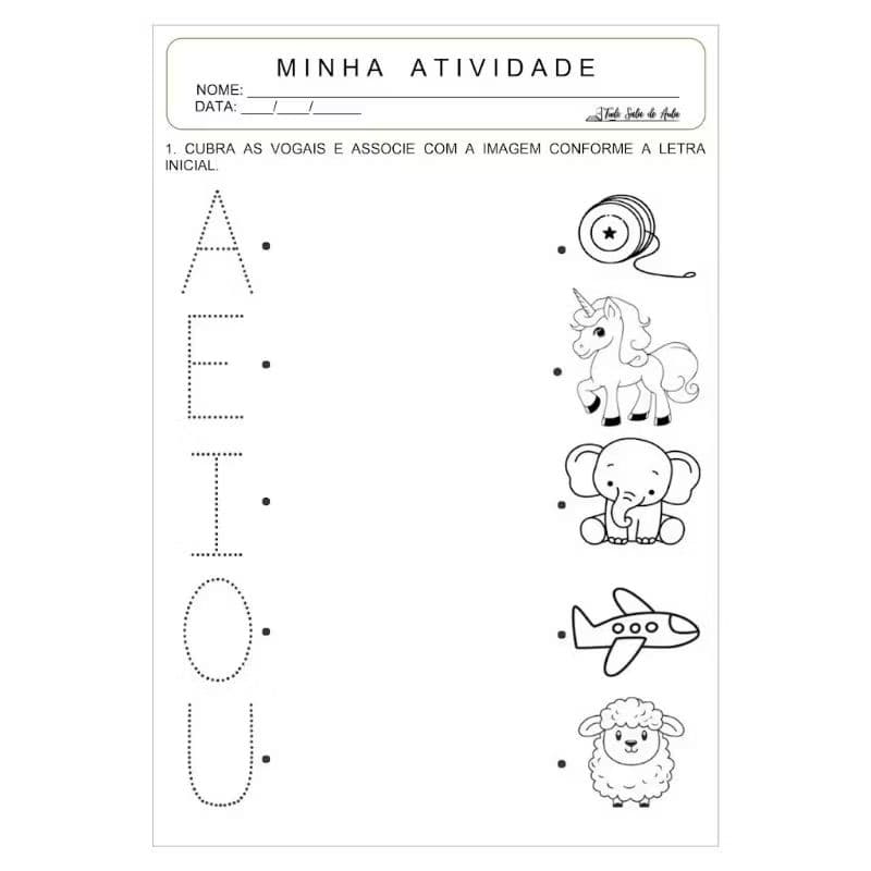 Kit 100 Atividades de Coordenação Motora diferentes Folhas Soltas A4