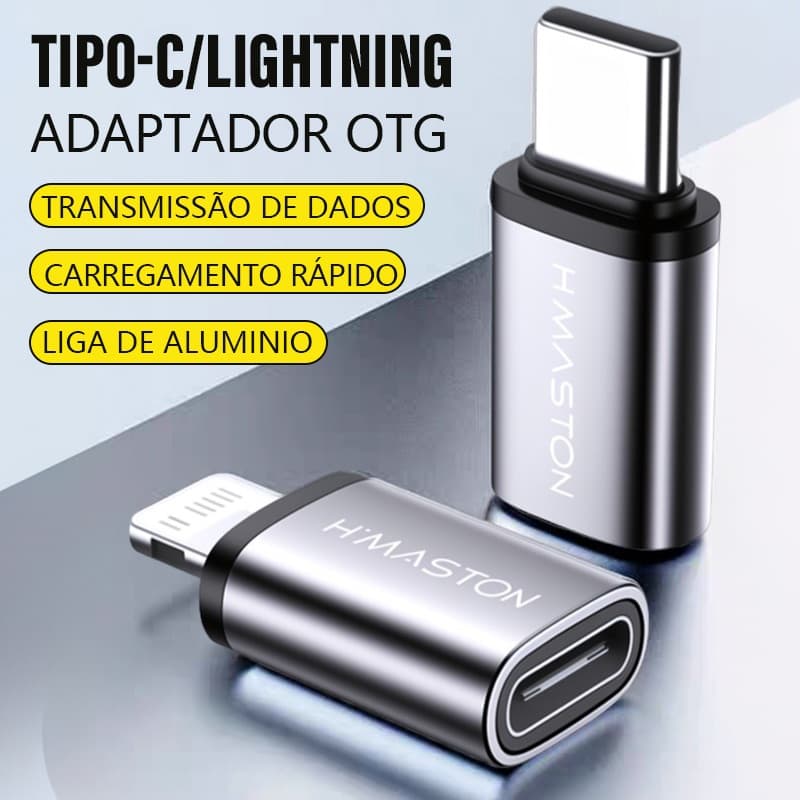 Cabo Adaptador OTG para Tipo-C/Lightning Carregamento rápido + transferência de dados