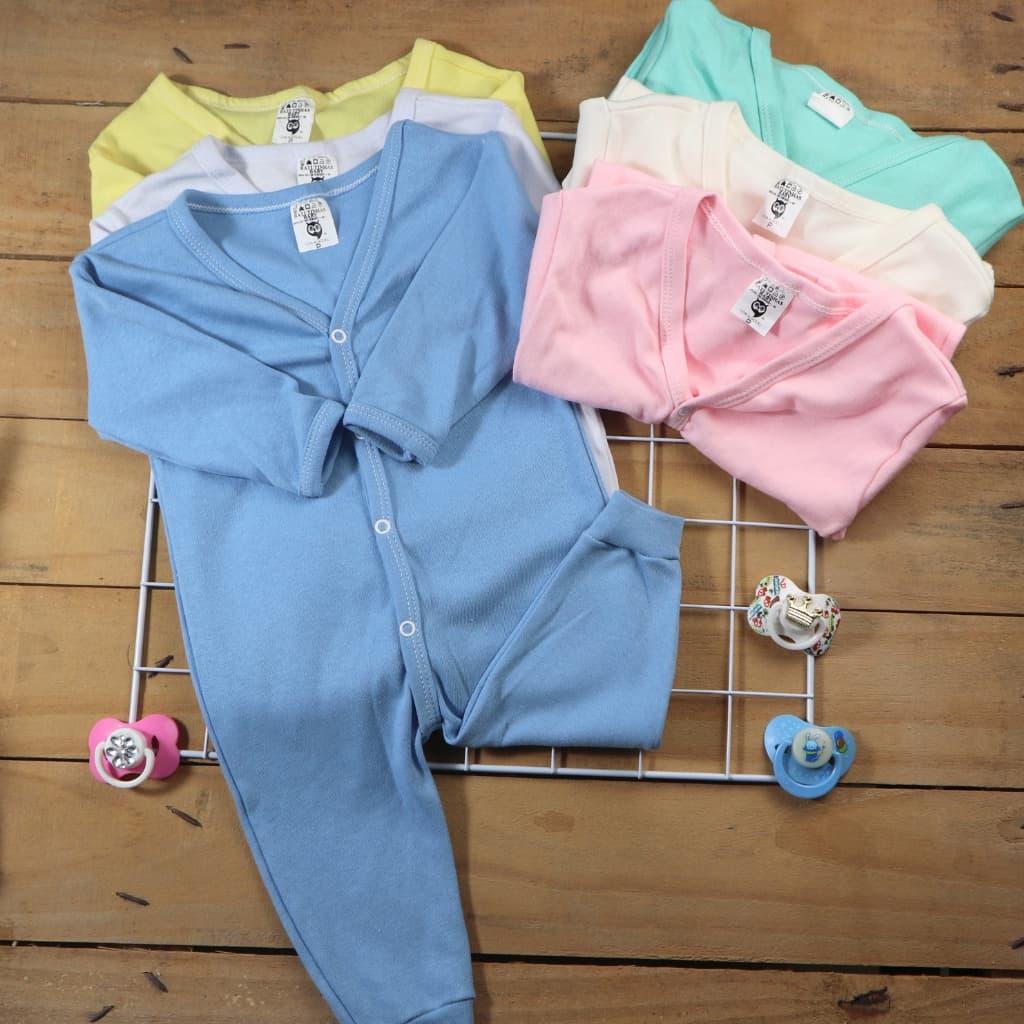 Kit 3 Peças Macacão Bebê Suedine Touca Luva Enxoval Maternidade Premium Roupa De Frio Menino Menina