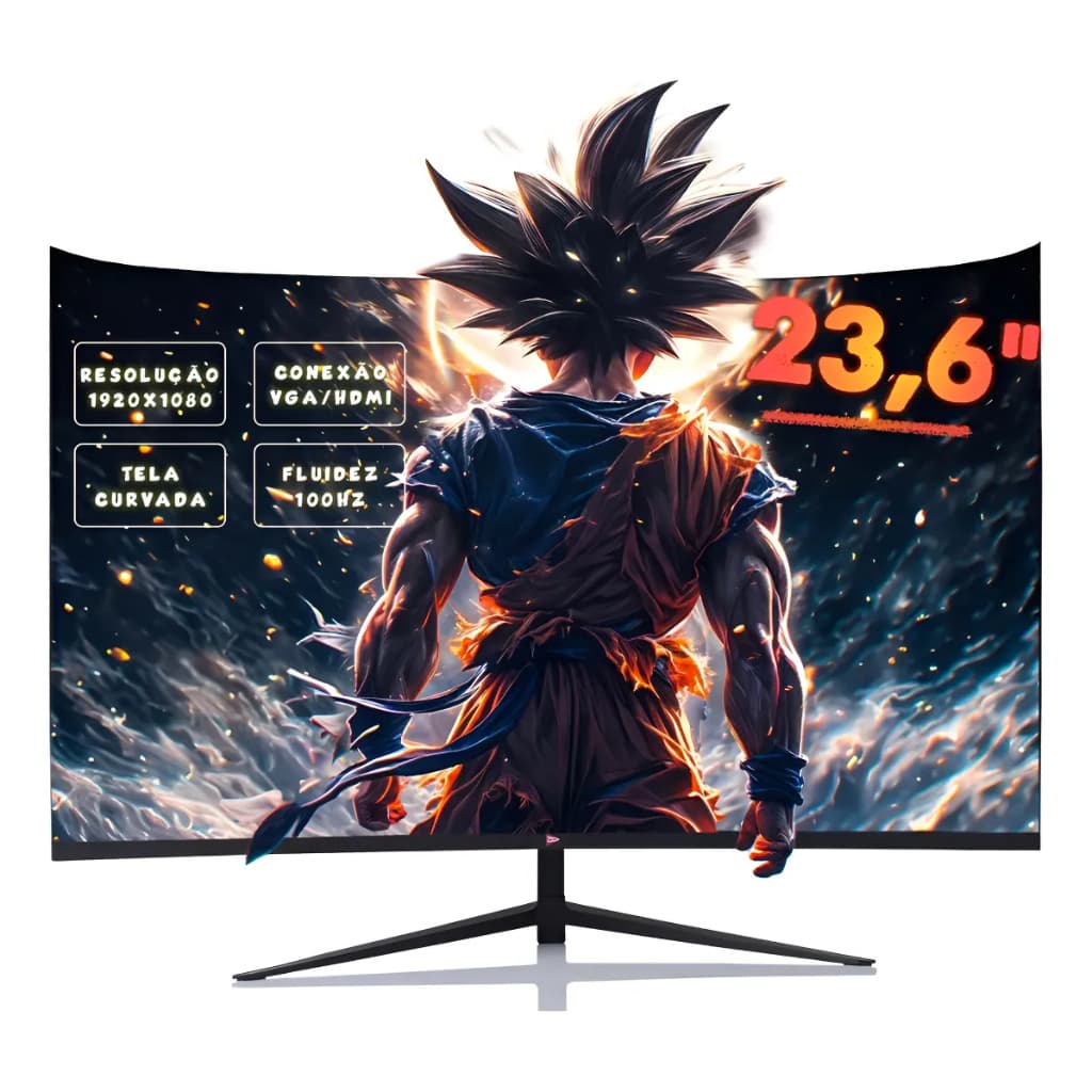 Monitor Gamer Curvo 23,6 Polegadas Full Hd 100hz 1ms Grasep D-GR236