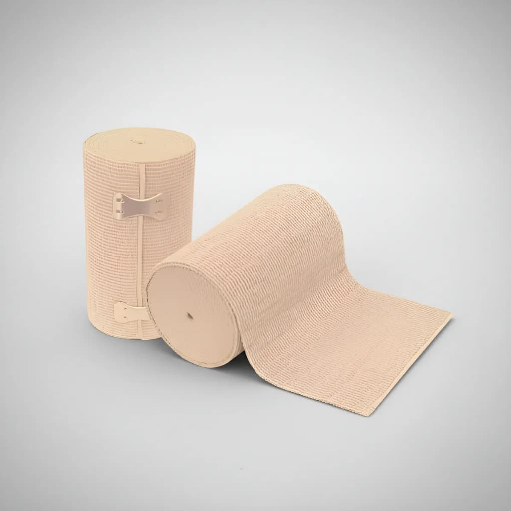 Kit 2 Bandagem Elástica 15cm x 2,00m Atadura Média Compressão Curativo Varizes Enfermagem Unicenter