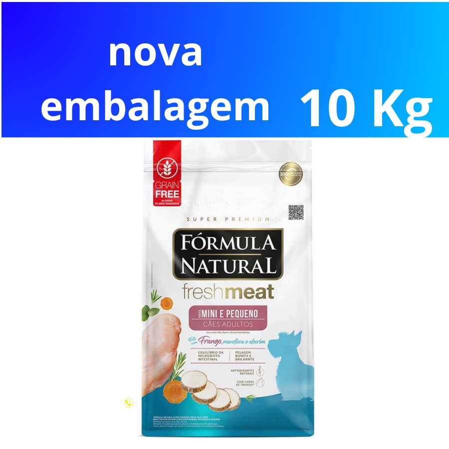 RAÇÃO FORMULA NATURAL FRESH MEAT CÃO ADULTO RAÇAS PEQUENAS 10 KG