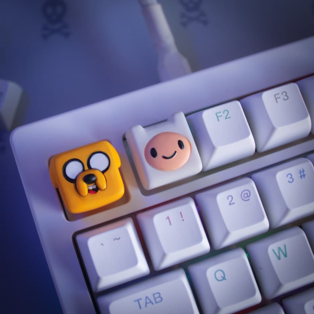 Keycap Teclado Mecanico Finn ou Jake  Inspirado em Hora de Aventura Adventure Time