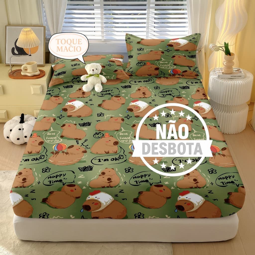 Infantil Jogo De Lençol  Solteiro Casal Queen Estampado Desenho Animado  Micropercal 400 Fios