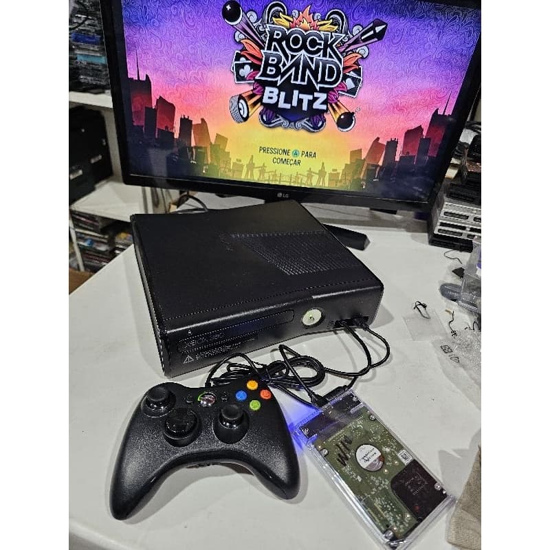 Xbox 360 com 1 controle com HD 500gb