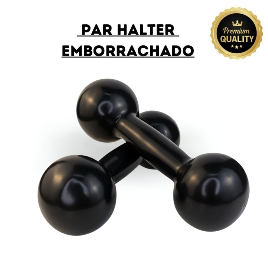 Peso Halter Emborrachado - 1 Kg ao 5 Kg Treino Funcional Academia