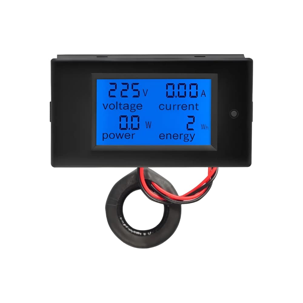 Medidor de Energia Digital 4 em 1 Voltímetro/Wattímetro/Amperímetro/Leitor de Consumo