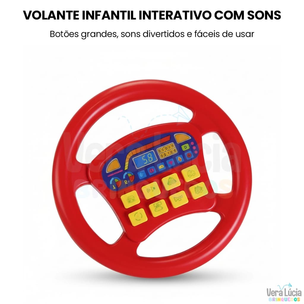 Volante De Brinquedo Educativo e Interativo Com Som Brinquedo de Carro Musical Presente Criança