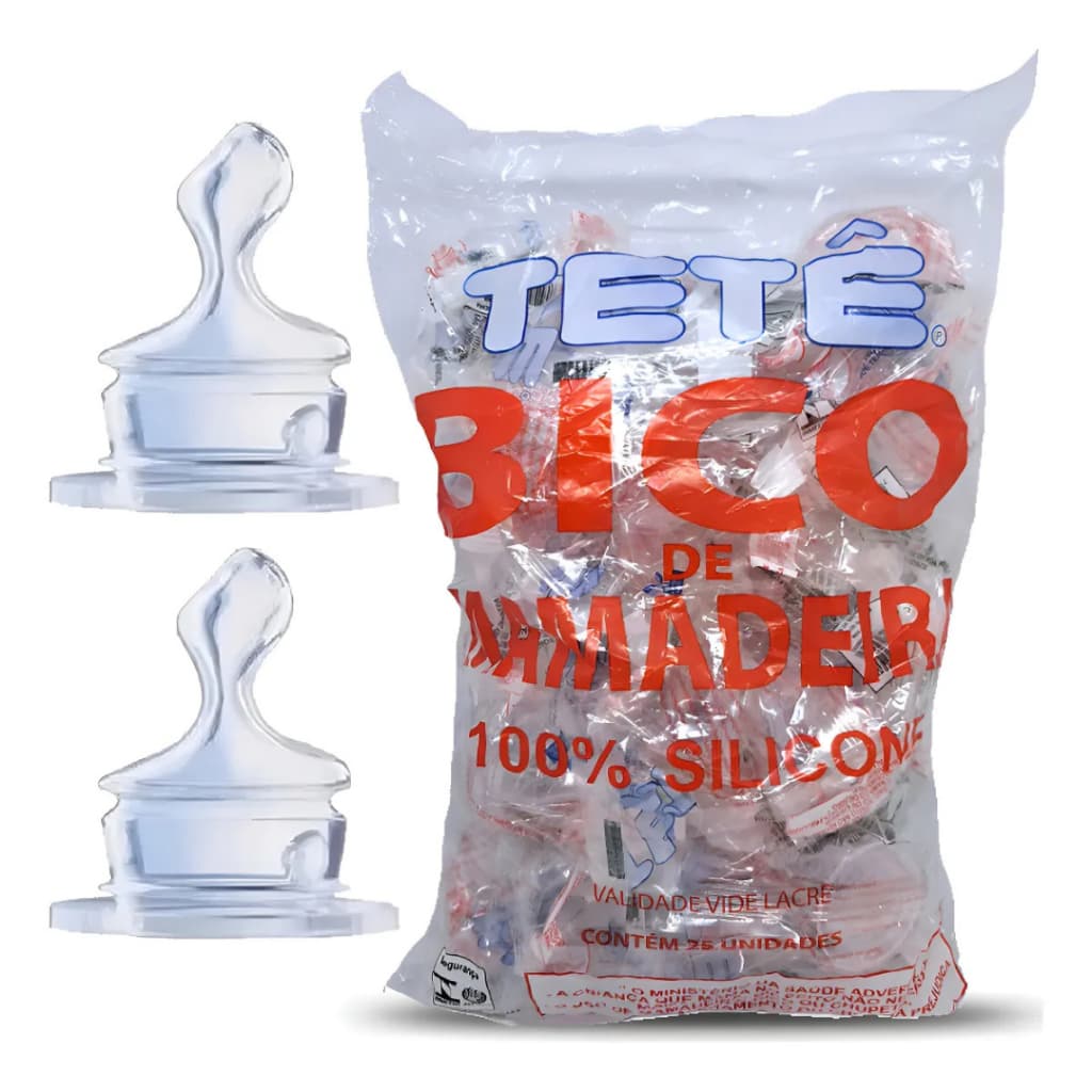 Pacote Com 25 Unidades Bico De Mamadeira De Silicone Ortodontico