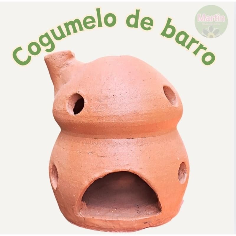 Casinha/toca/esconderijo cogumelo de barro, terrários, hamster, gerbil, roedores, aquário, casinha passarinho