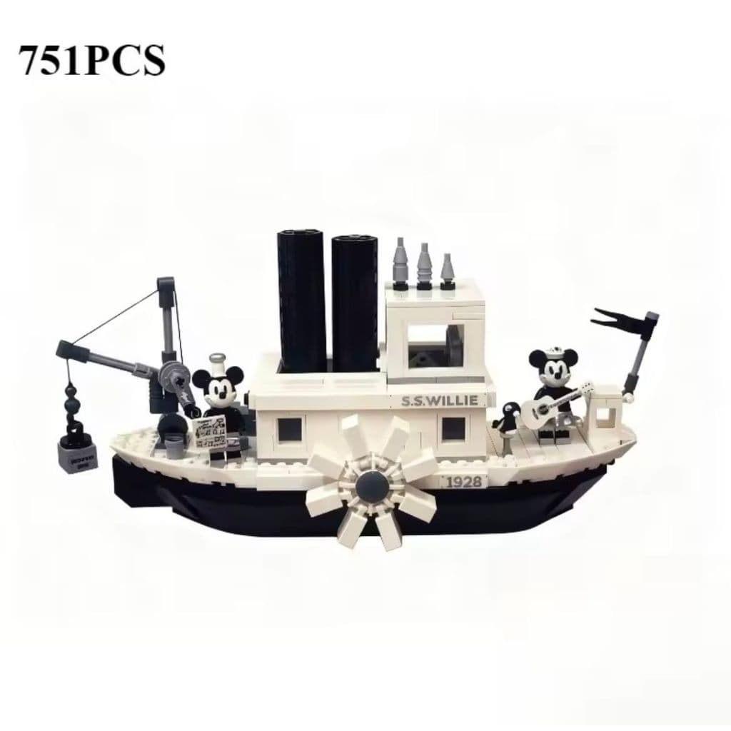 Blocos de Montar Lego Barco do Mickey Mouse 751Peças Com Manual de Montagem  **SEM CAIXA(BOX)**