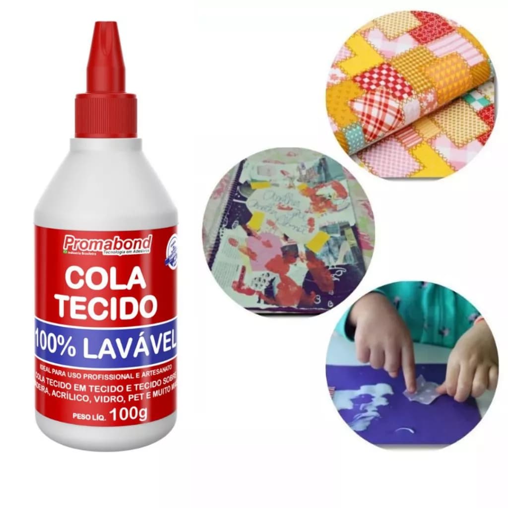 Cola Tecido e Pano Costura DIY Patchwork 100g