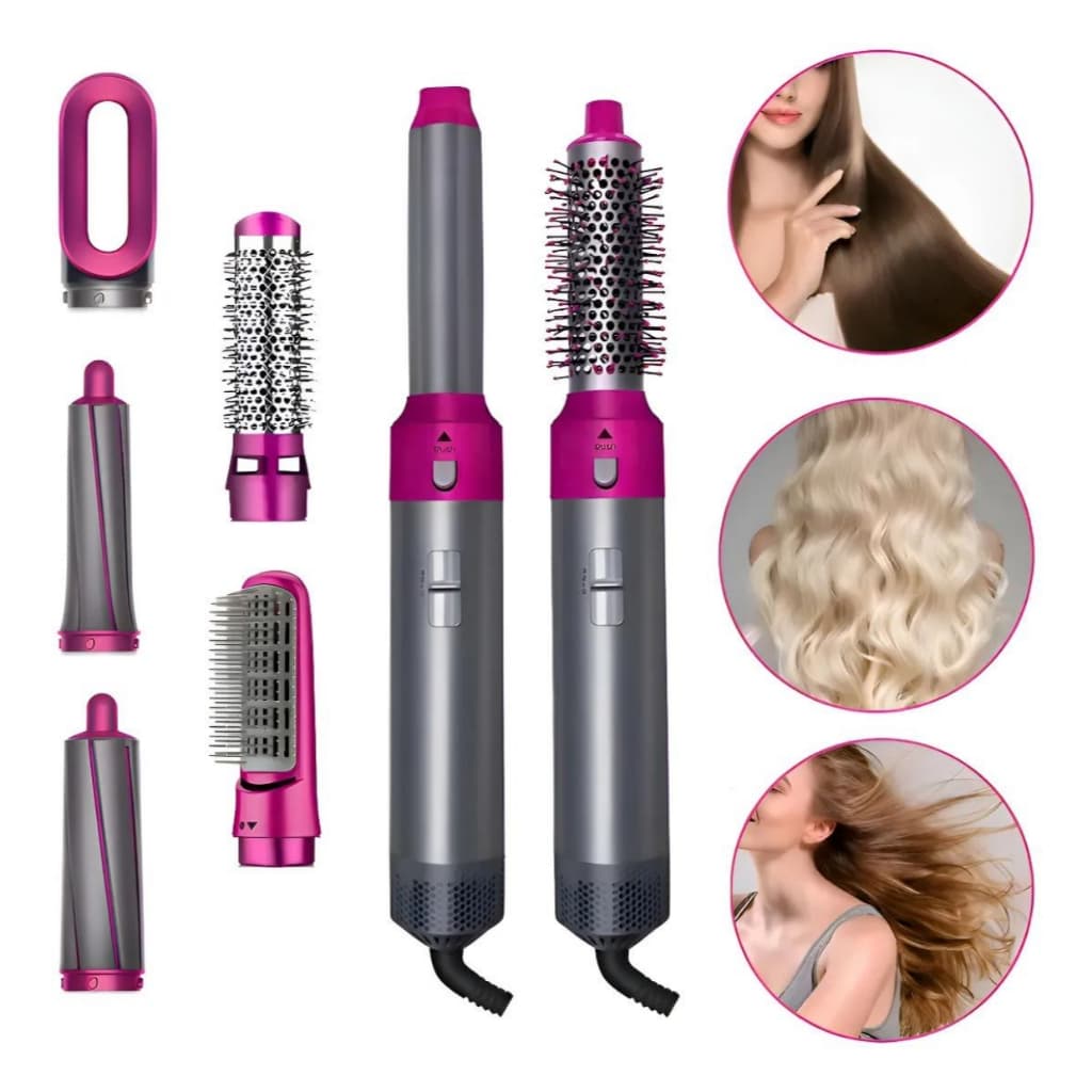 5 Em 1 Escova Secador De Cabelo Pente Modelador De Ar Quente Profissional 110v/220v