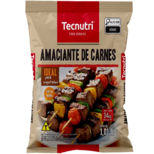 AMACIANTE DE CARNES TECNUTRI 1,01KG IDEAL P/ UMA CARNE EXTREMAMENTE MACIA
