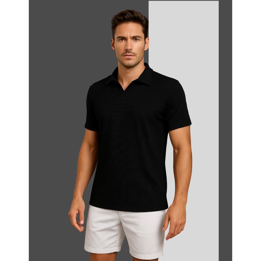 Camisa Polo Masculina Premium Gola Social Lisa Italiana Slim