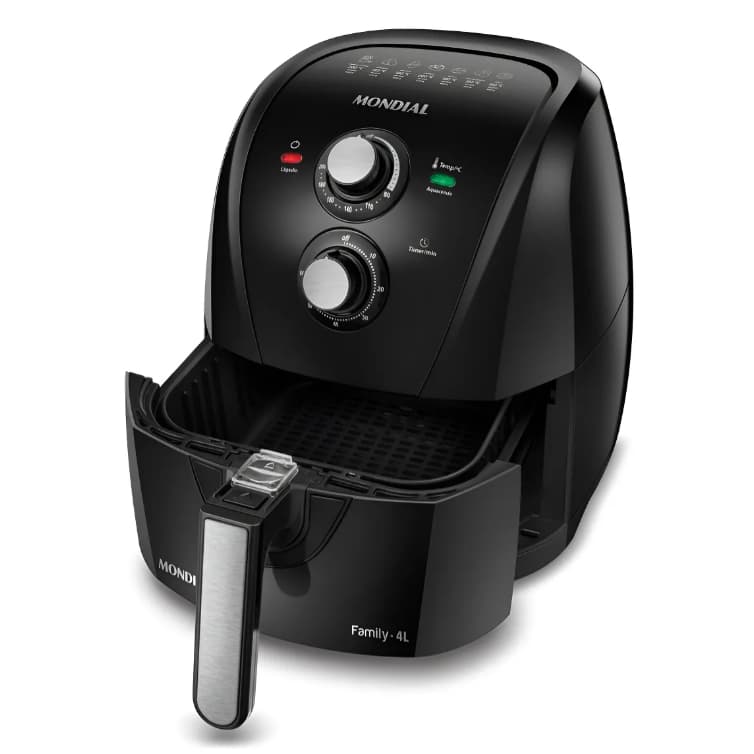 Fritadeira Sem Óleo Air Fryer 4l Mondial Preto 1500w Afn-40-fb (127) (produto novo de mostruário, sem caixa original)