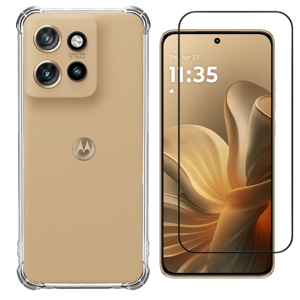 Kit Capa Case Capinha e Película 3D Vidro Para Moto Edge 60 Neo
