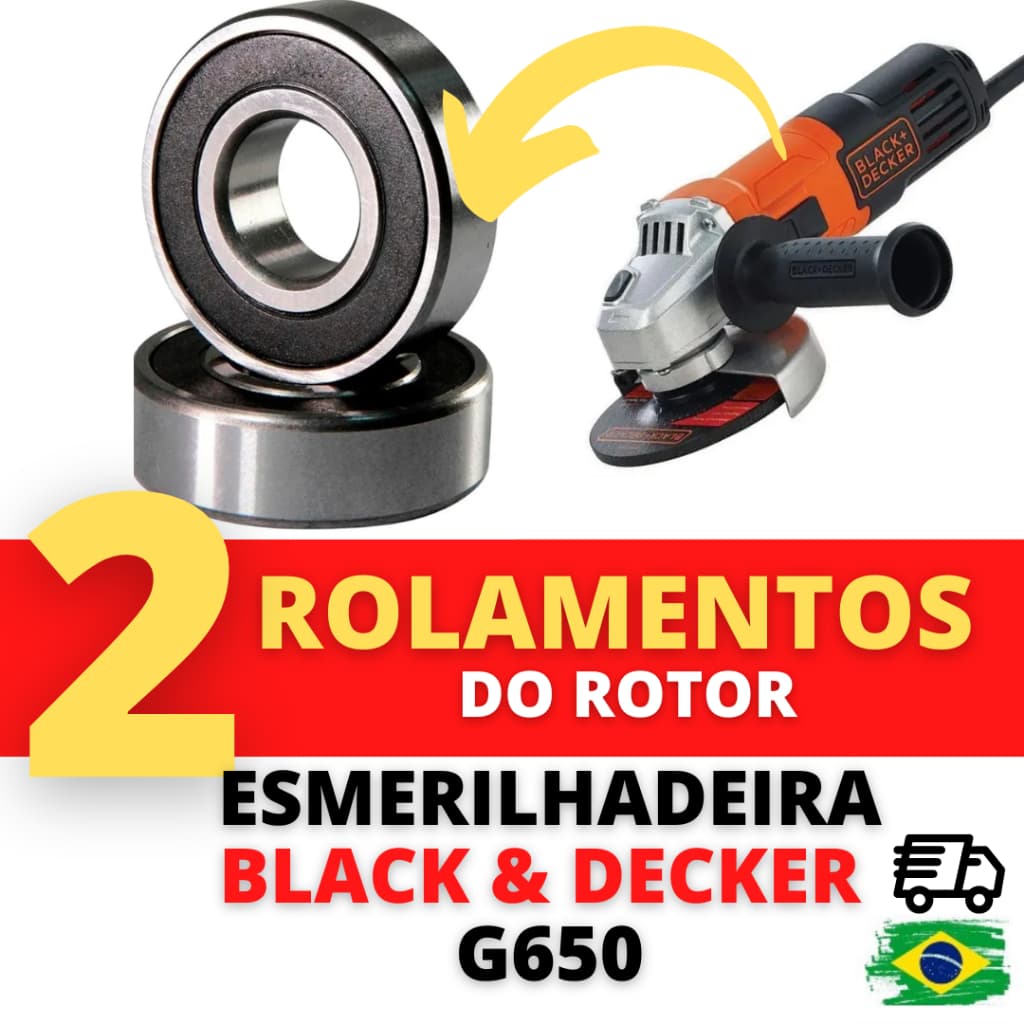Rolamentos do Induzido da Esmerilhadeira lixadeira BD G650 (veja modelos no anúncio) 02 Rolamentos
