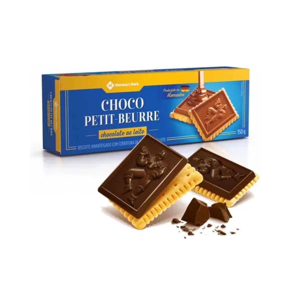 Biscoito Alemão de Chocolate ao Leite Petit-Beurre Members Mark 150g – Sabor Clássico Premium