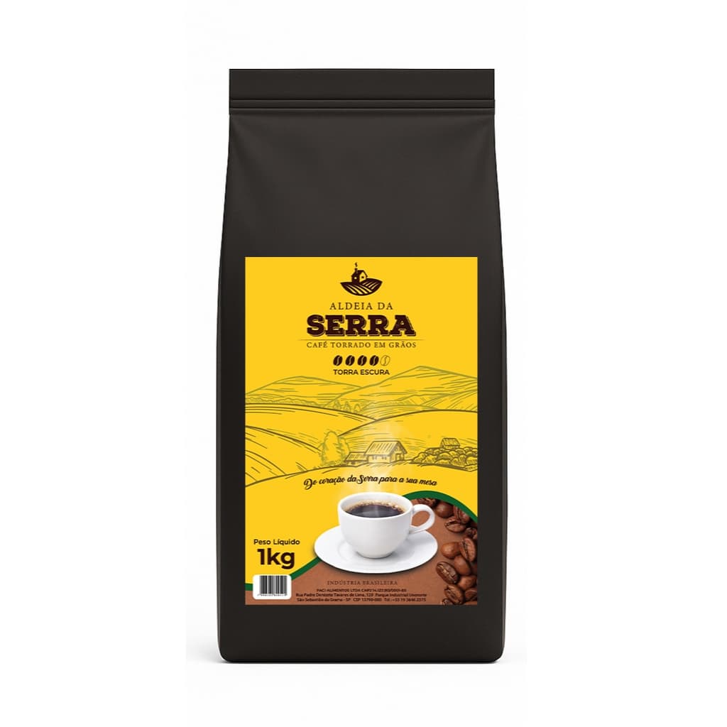 Café Em Grãos Aldeia Da Serra Torra Escura Torrado Em Pacote 1 Kg