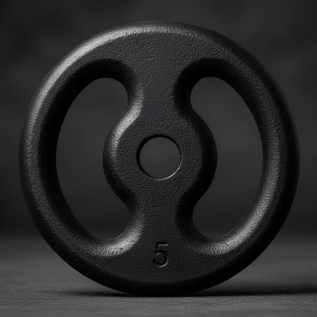 Anilha Pintada 5kg Furo 31mm Peso De Academia Para Barras E Halteres Musculação Cor Preto