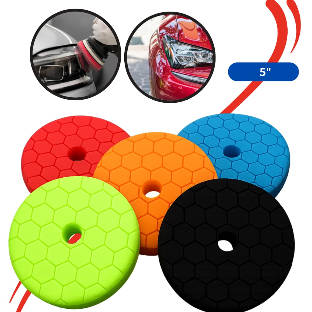 Kit 5 Boina Polimento Carro Moto Corte Refino Lustro 5 Polegadas Automotivo Resistente  Lavavel