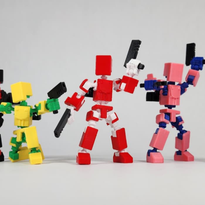 Boneco Articulado 3D Com Arminhas Mini Dummy
