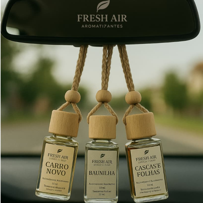 Kit Cheirinho para Carro Feminino Premium Importado de Luxo Aromatizante Automotivo Refil