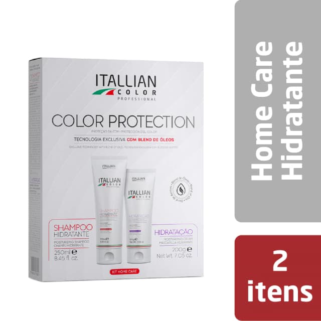 KIT HOME CARE ITALLIAN COLOR SHAMPOO HIDRATANTE E HIDRATAÇÃO