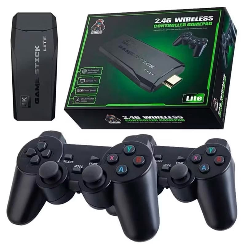 Video game Stick 4K Com 10000 Jogos 64gb 2 Controles Sem Fio Console Portatil Jogos Retro Video Game
