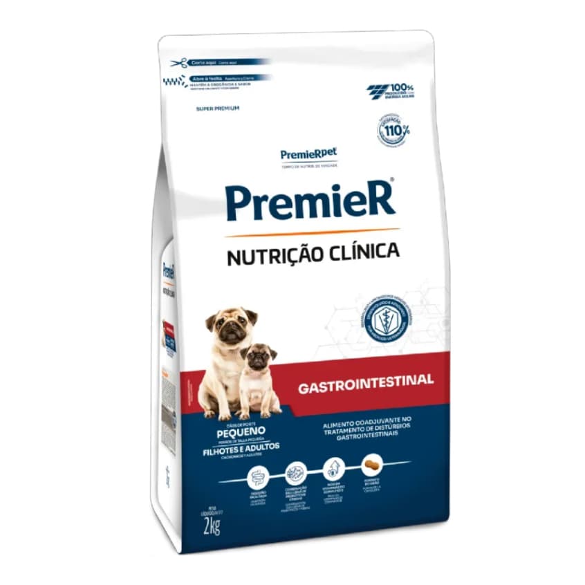 Ração Premier Nutrição Clínica Gastrointestinal Para Cães Adultos Pequeno Porte 2kg
