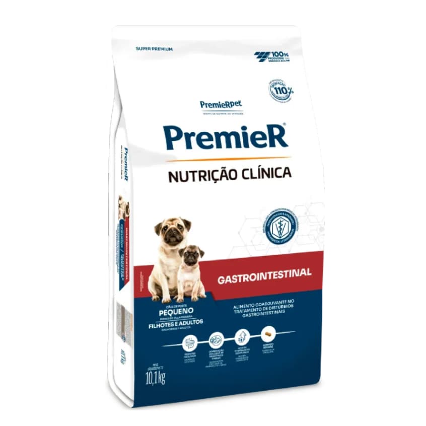 Ração Premier Nutrição Clínica Gastrointestinal Cães Adultos Pequeno Porte 10,1kg