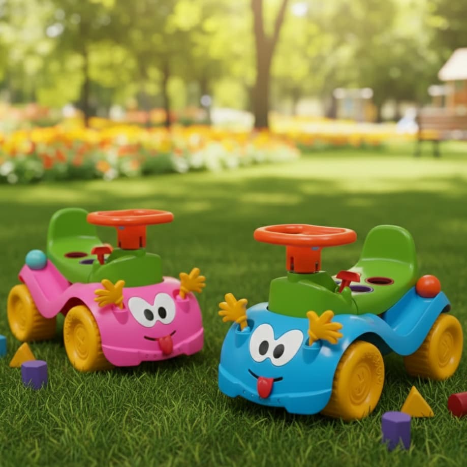 Totoka Bolinha Carrinho Andador Triciclo Infantil Bebê  Rosa ou Azul Cardoso