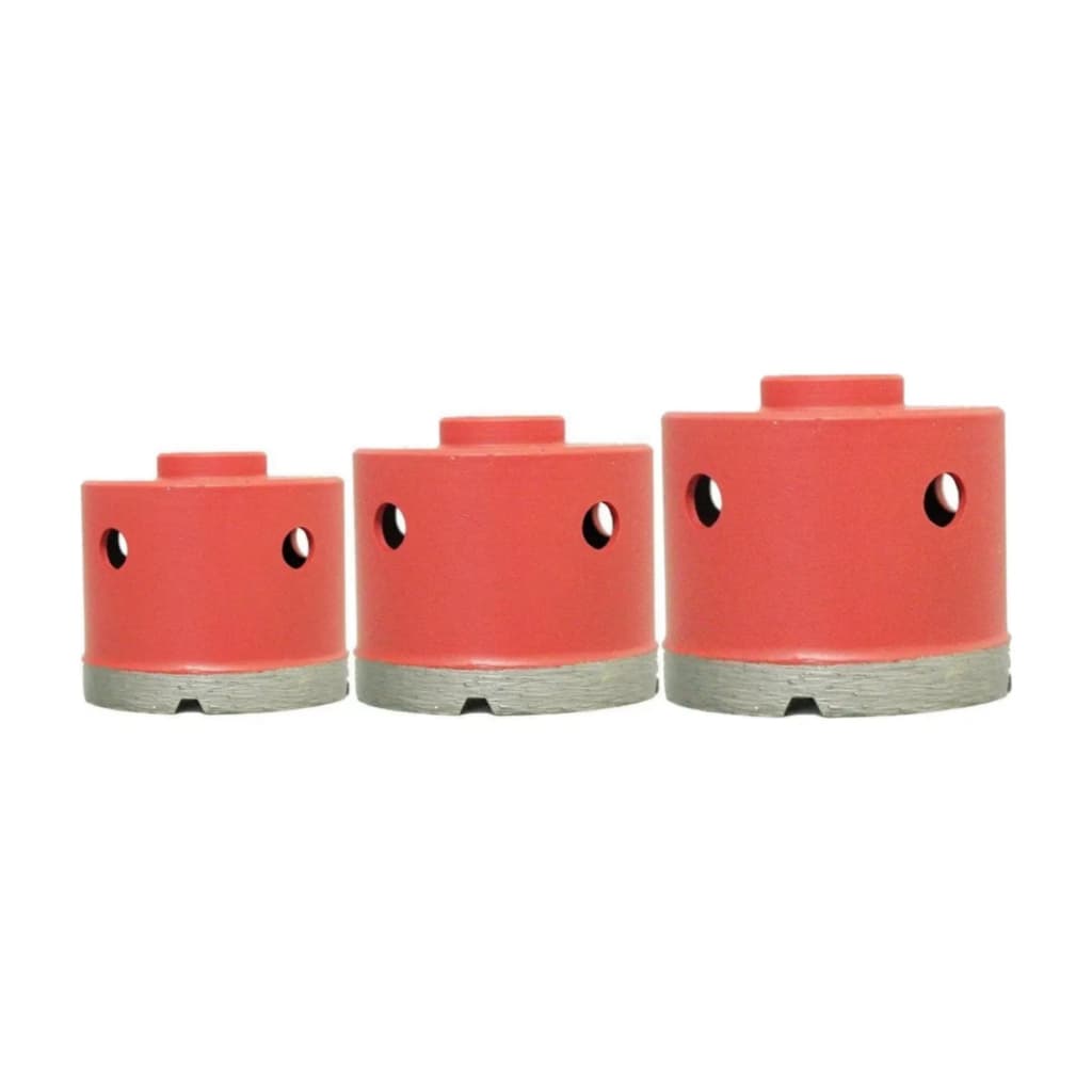 Kit 3 Broca Serra Copo Diamantada 25/40/50mm Porcelanato Mármore Granito Concreto- Esmerilhadeira