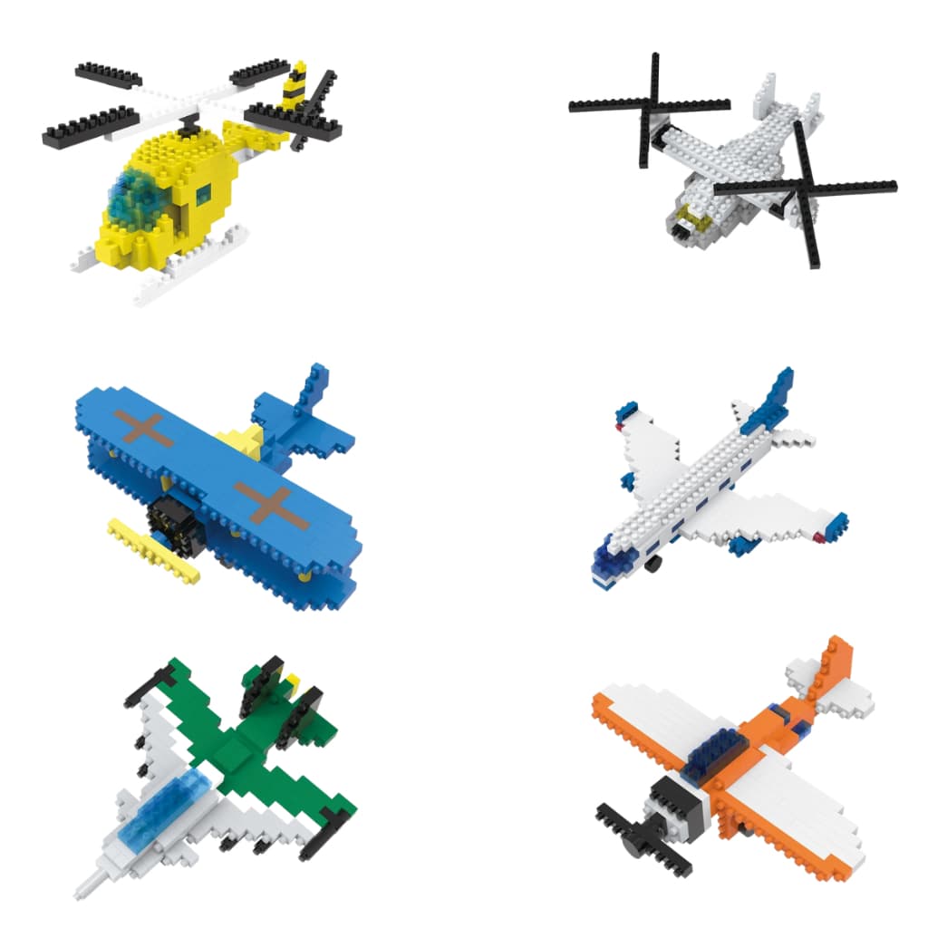 Kit 3 Aviões Militares de Montar Modelos Sortidos Caças Realistas Blocos Compatível Lego Infantil 8+ Anos