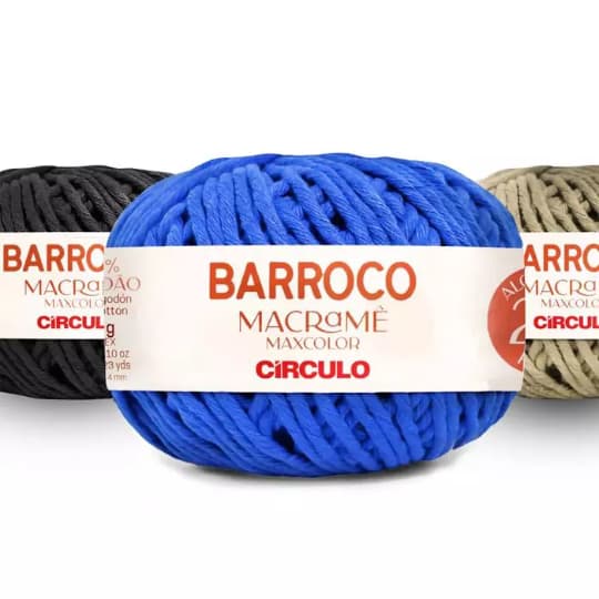 Barbante Barroco Macramê Circulo - 400G - 4/24 - 113M Algodão Para Tricô Para Crochê Alta Qualidade