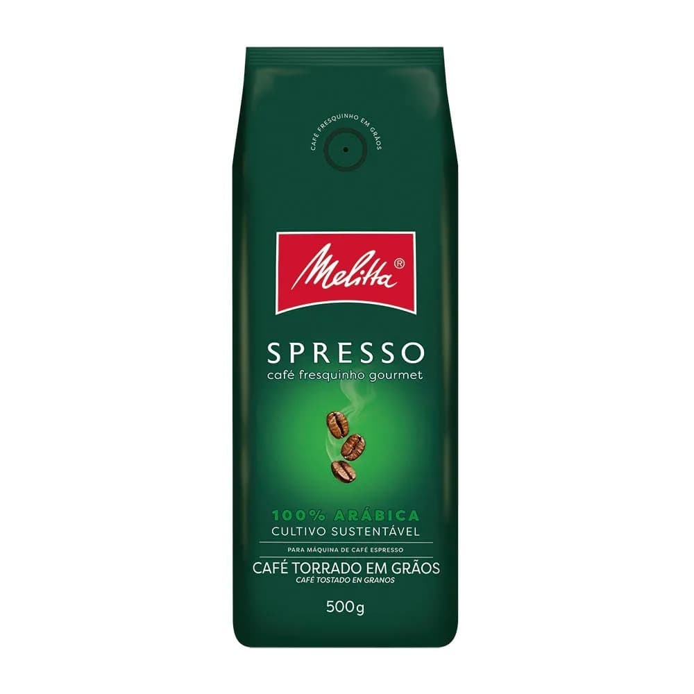 Café Melitta Spresso em Grãos 500g – Gourmet 100% Arábica, Torra Média, Espresso Cremoso