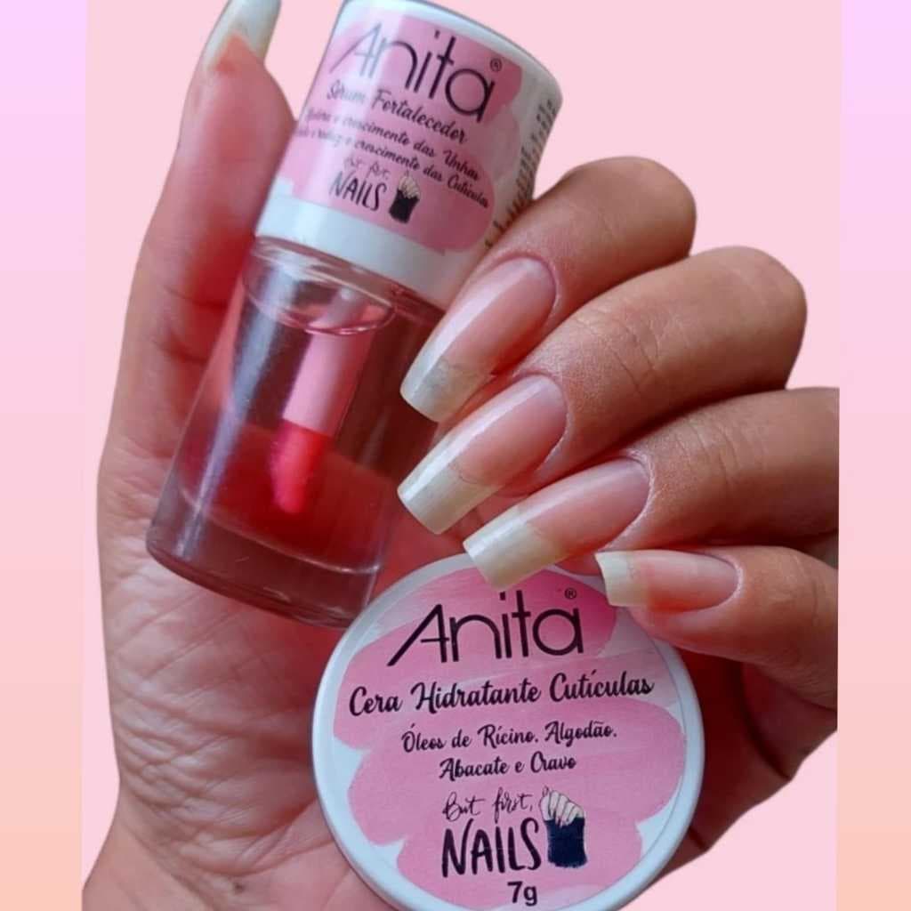 Kit Cera Hidratante De Cutículas +Serum Fortalecedor Anita Cosméticos