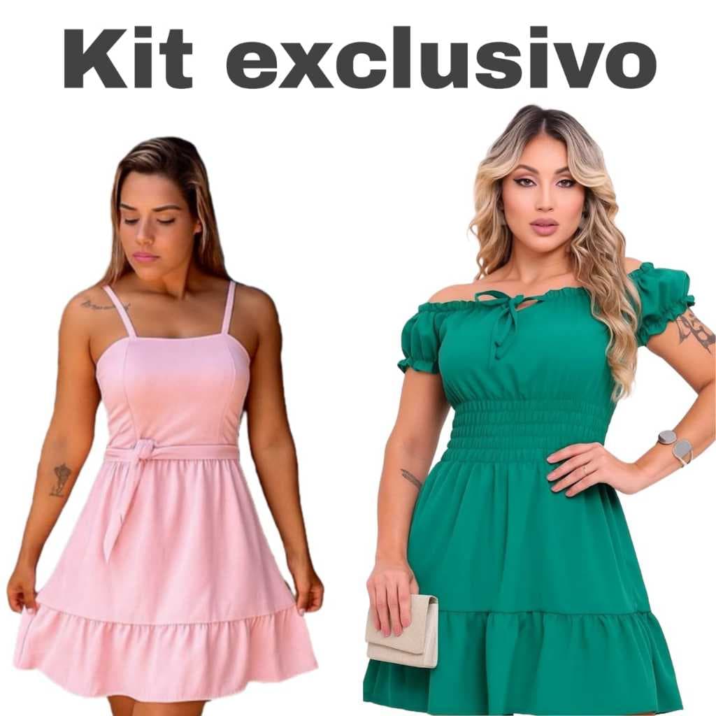 Vestido Ciganinha + Vestido de Alcinha confort kit Exclusivo