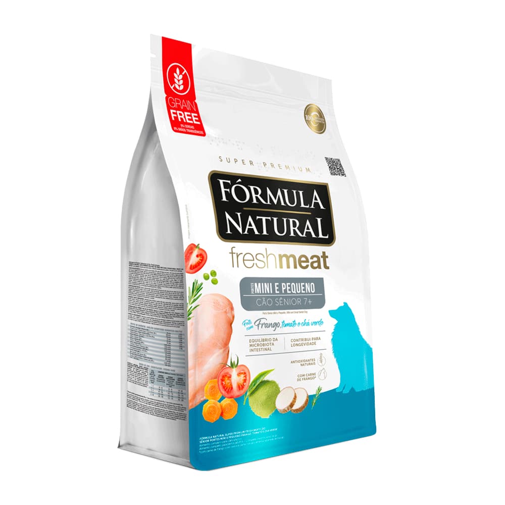 Ração Fórmula Natural Fresh Meat Cães Sênior Porte Mini e Pequeno 10kg Adimax