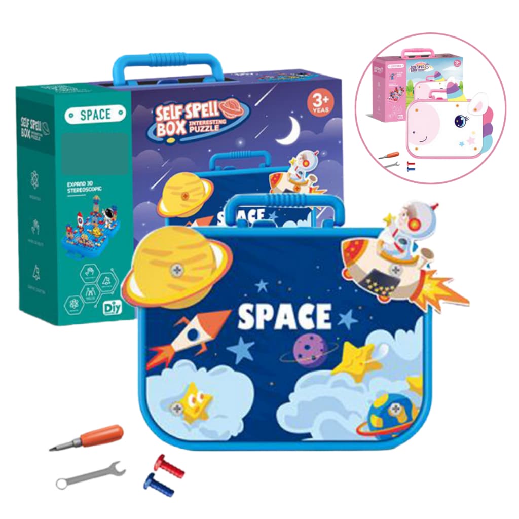 Brinquedo educativo De Montar Criança maleta educativa quebra cabeça montessori feminino e Masculino