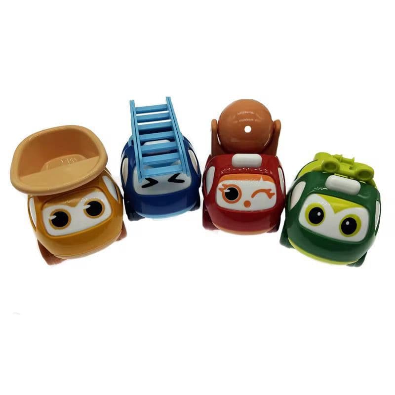 Kit 4 Carrinhos Baby com Fricção – Construção e Resgate • Coloridos e Educativos