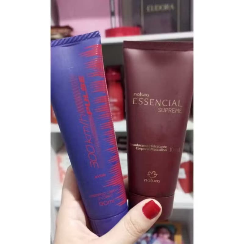 Combo Hidratante e Shampoo Masculino Hidratante Essencial Supreme e Shampoo 300km Pulse
