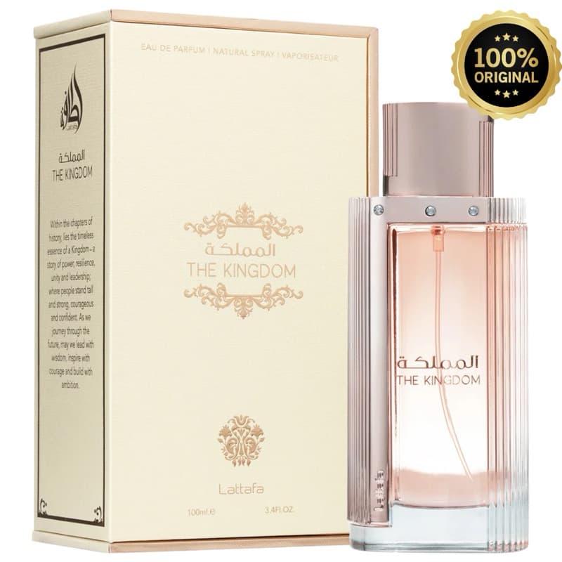 Perfume Feminino The Kingdom Lattafa 100 ml Original Importado Luxo e Alta Fixação