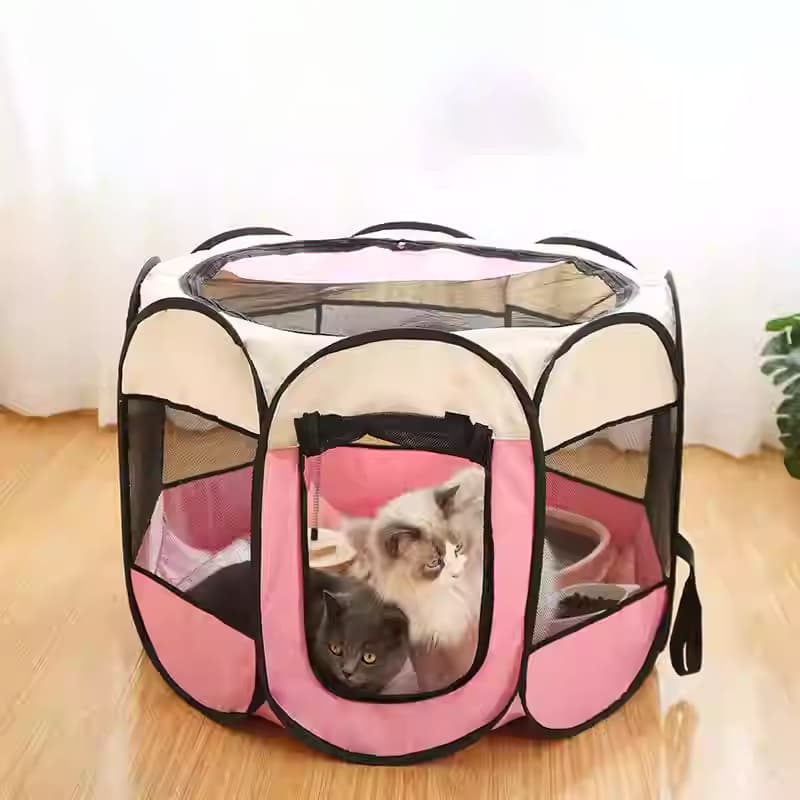Pequena Tenda Dobrável para Pets - Ninho Confortável com Tela Respirável, Exclusivo para Animais de Estimação