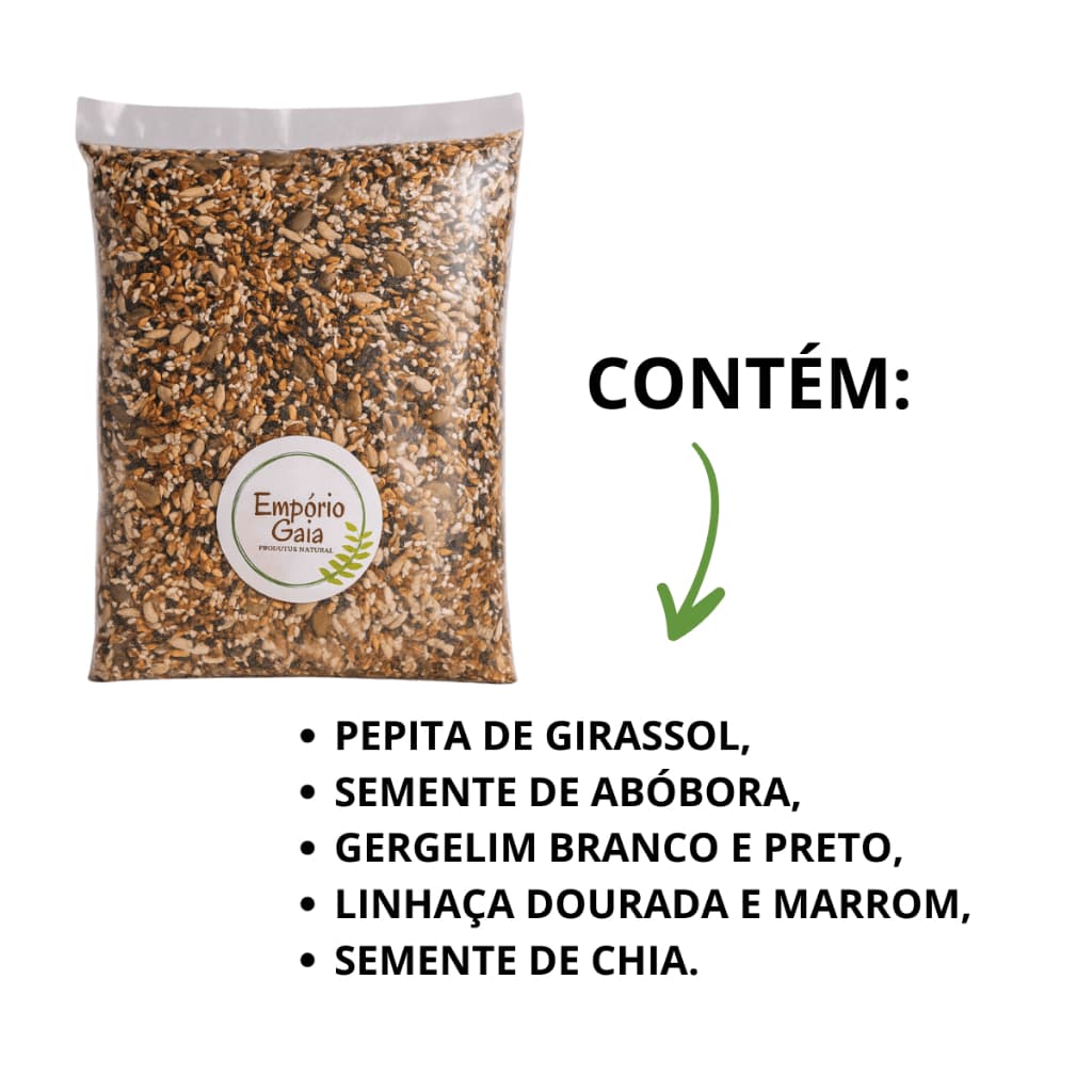 Mix De Sementes 250g Alimentacao Saudavel Nutrientes Emporio Gaia