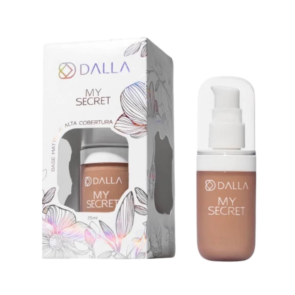 Dalla Make Up My Secret Base Liquida Matte Alta Cobertura Resistente à Água 35ml