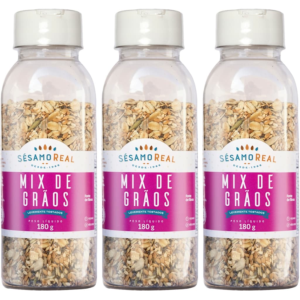 Mix Natural de Grãos 180g Saudável Sem Glúten Rico em Nutrientes Saladas e Iogurtes Kit Promoção